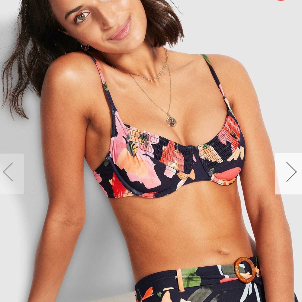 Seafolly - summer memoirs - underwire bralette - indigo floral us6